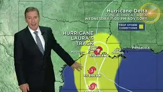 Tracking Hurricane Delta 10-7-20 11PM