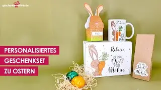 Personalisiertes Geschenkset zu Ostern mit dem Namen bedruckt #ostern #osterhase