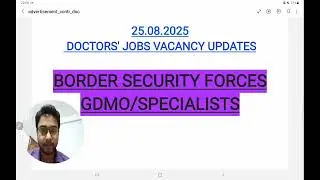 DOCTORS JOBS | MBBS | MD | MS | DNB | GDMO | SPECIALIST | BSF