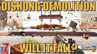 7 Days To Die - A17 Dishong Tower Demo (Will it Fall?)