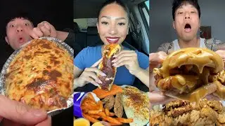 TIKTOK Mukbang Compilation | Chipotle, Burgers, KFC, Birria Tacos, Taco Bell & More! 🌯🍔🍗🌮🔥