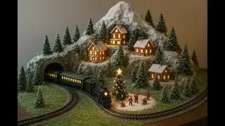 Making a Model Train Mountain Tunnel for Christmas Village (Part 1)