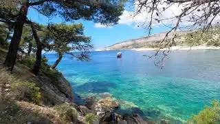 Beach walk, sunny days, 4k 60fps, Thassos, Gopro 8.
