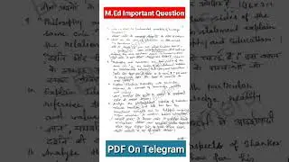 M.Ed 1st Semester Most Important Question For Exam 🔥🔥#m.ed#ccsu#1st sem#viral#shorts#ytshorts