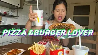 Demae-can online food Test||Pizza& Burger Mukbang video ||Budabudi Vlogs||Nepali 🇳🇵 in Japan 🇯🇵