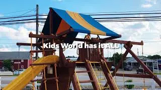 Kids World Play the best wooden swing set and slide 2021