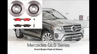 Замена передних тормозов и ротора Mercedes GLS Class