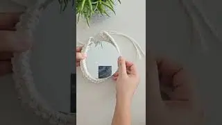 small mirror macrame wall hanging... #2023design #macrame #macrametutorial #wallhanging