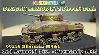 DRAGON ARMOR 60258 M4A1 Sherman - Normandy 1944 Allied American WW2 Diecast Tank