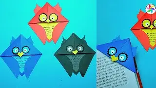 How to Make a Cute Origami Owl Bookmark | DIY Paper Craft Tutorial by Zui Art and Craft