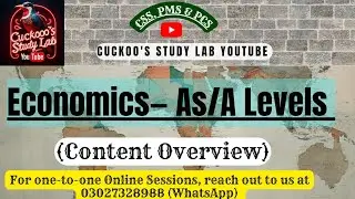 Economics|As and A levels| Cambridge International 2022 lectures|Syllabus Overview|
