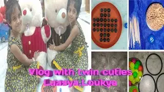 Vlog with my cuties Laasya & Loukya||6-10yrs children game ideas|| Fun time