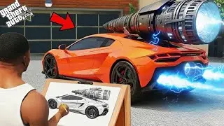 GTA 5 : FRANKLIN USES MAGICAL PAINTING TO DRAW A FASTEST SUPERCAR
