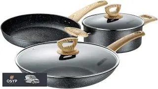 Maifanshi 3 Piece Pot Set Household Non Stick Pot Induction Cooker Wok
