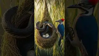 The Nest in Danger: Will the Black Mamba Strike? 🐍😨❓#Shorts #Animals #Pets #Hewan #snake