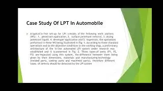 case study of LPT  in automation sector|721421101014|Aswin.P