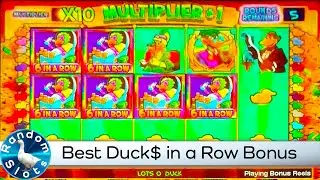 Duck$ in a Row Slot Machine My Best Bonus on This Game