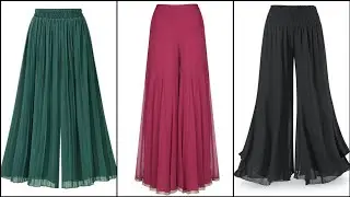 Top 40+ High Waisted Pleated Palazzo Pants designs for women 2021 - Beautiful wide leg pants designs