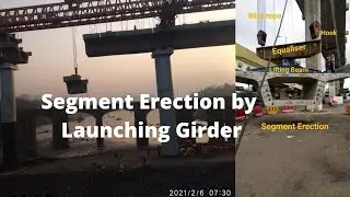 #Segment #Erection By #Launching # Girder  || Segment कैसे लगाय जाता है