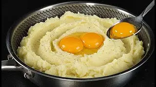 Kartoffeln mit Eiern schmecken besser als Fleisch! Kartoffelpizza in 10 Minuten!