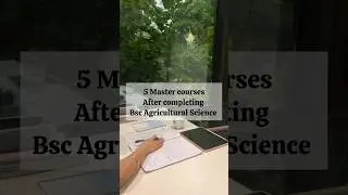 5 Master courses after bsc agriculture science 📚🌱