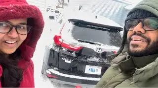 Clearing Heavy Snow from Car & Driveway ❄️ Winter Morning Routine