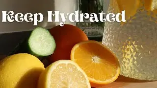 Quick  and easy infused water with Lemon, cucumber, and orange:- get rid  of toxins