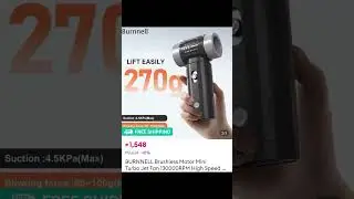 Bestseller! BURNNELL Brushless Motor Mini Turbo Jet Fan 130000RPM High Speed Handheld Violent Fan