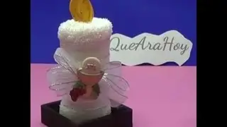 Velas de toalla para regalar en la primera comunión