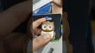 owl 🦉 keychain | LED Light 3D Cartoon Owl Keyring Sound Hooting KeyChain #owl #keychain #shorts #yt