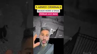 5 armed men break into a home and take the owner hostage to steal their Ferrari and BMW😳#fyp #viral