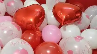 FUN HEART SHEP MYLAR BALLOON AND LOT'S OF LOVE BALLOON BLOWING ASMR SATISFYING VIDEO!!