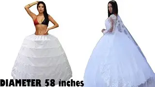 Crinoline Hoop Skirt Slip Shape - 6 hoops which make your wedding dress more cute and in good shape