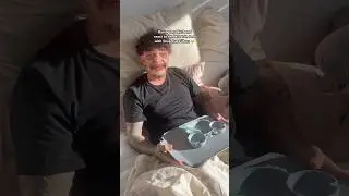 My Husband reacts to Breakfast in bed w/ different Snapchat filters 🤣😭 #gnb #shortsviral #shorts