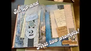 JJJ Catch Up! Vintage Book Junk Journal Setup + Day 1 & 2 'Open' & 'Script'  @inkandpagejournals