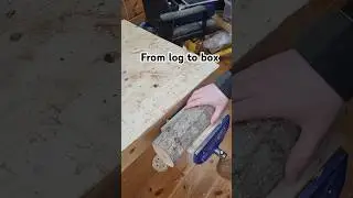 Log to live edge box with hand tools only
