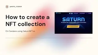 How to create a Cardano NFT collection with SaturnNFT