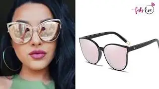 Elegant Flat Top Cat Eye Sunglasses