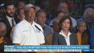 Vigil held in Bryant Park for 4 victims killed in Midtown shooting