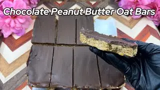 Healthy No-Bake Chocolate Peanut Butter Oat Bars | Refined Sugar-Free, Gluten-Free Dessert