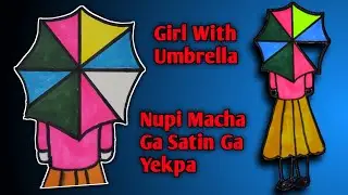 Girl With Umbrella Drawing|Easy Drawings|Step-by-step