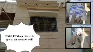 200&times;1200mm ELEVATION WALL TILE FITTING AMAZING AND FAST TECHNIQUE STEPBYSTEP GUIDE#construction#tile