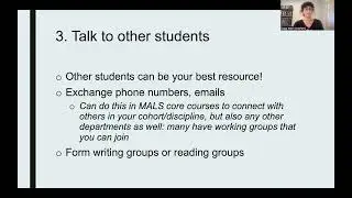 Introduction to Graduate Center Life: Academic Resources, Tips, and Tricks-- Making Connections