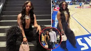 Claressa Shields SHUT DOWN Detroit in THIS Outfit! 😱 GWOAT Serves GLAMOUR at Pistons Game