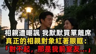 相親遭拜金女嘲諷：「年薪百萬在台北連廁所都買不起」，我默默買單離席。身後傳來急促腳步聲，真正的相親對象紅著眼眶：「對不起，那是我前室友...」#完结爽文#为人处世#生活经验#情感故事