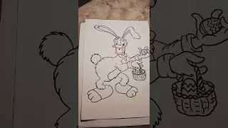 Dressing Uncle Donald Duck for Easter #viralvideo #foreign #trending #easterbunny #disneyland #diy