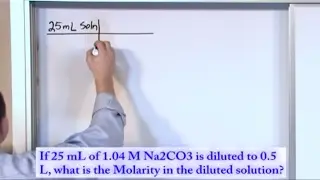 Lesson 15 - Dilution Of Solutions (Chemistry Tutor)