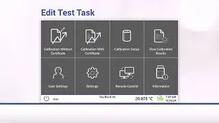 TP Premium temperature calibrators Menu navigation | Step-by-step instructions | Operating system