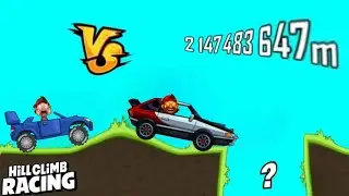 Hill Climb Racing : RALLY CAR vs FAST CAR - LONGEST DISTANCE WORLD RECORDS! Which Vehicle Is Best? 