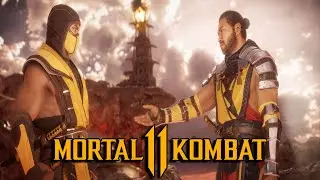 Mortal Kombat 11 - Scorpion Meets Future Scorpion + Epic Fight | MK11 2019 (PS4 pro)